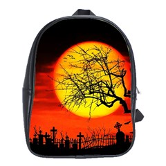 Halloween Landscape School Bag (large) by Valentinaart