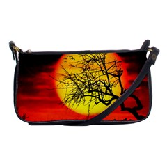 Halloween Landscape Shoulder Clutch Bags by Valentinaart