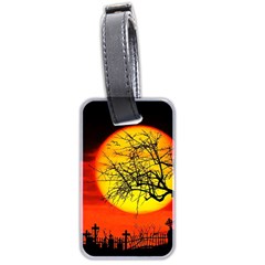 Halloween Landscape Luggage Tags (two Sides) by Valentinaart