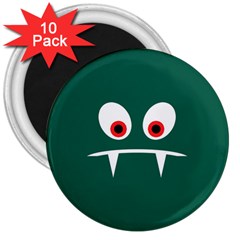 Angry Monster 3  Magnets (10 Pack)  by linceazul