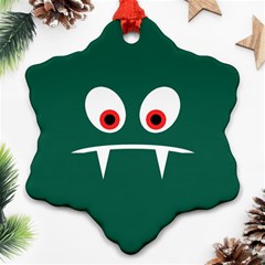 Angry Monster Snowflake Ornament (two Sides) by linceazul