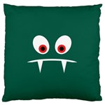 Angry Monster Large Flano Cushion Case (One Side) Front