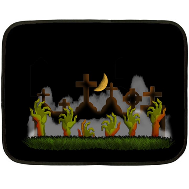 Halloween Zombie Hands Double Sided Fleece Blanket (Mini) 