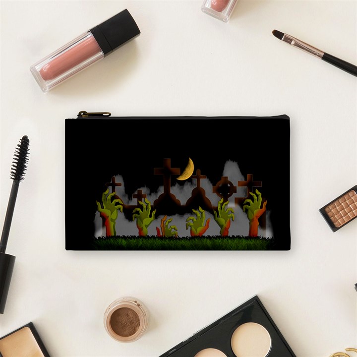 Halloween Zombie Hands Cosmetic Bag (Small) 