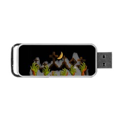 Halloween Zombie Hands Portable Usb Flash (one Side) by Valentinaart