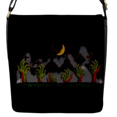 Halloween Zombie Hands Flap Messenger Bag (s) by Valentinaart