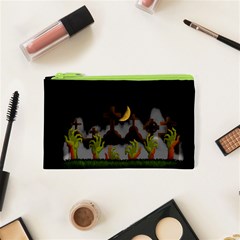 Halloween Zombie Hands Cosmetic Bag (xs) by Valentinaart