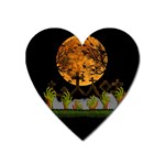 Halloween Zombie Hands Heart Magnet Front