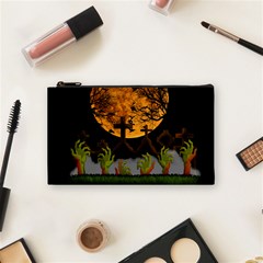 Halloween Zombie Hands Cosmetic Bag (small)  by Valentinaart