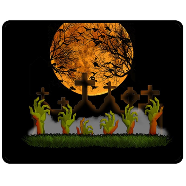 Halloween Zombie Hands Fleece Blanket (Medium) 