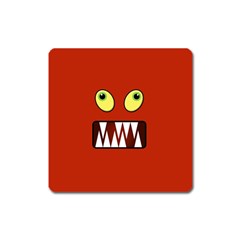 Funny Monster Face Square Magnet