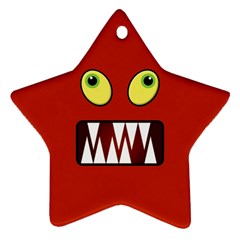 Funny Monster Face Star Ornament (Two Sides)