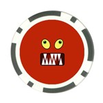 Funny Monster Face Poker Chip Card Guard (10 pack) Back