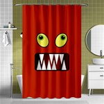 Funny Monster Face Shower Curtain 48  x 72  (Small)  Curtain(48  X 72 ) - 42.18 x64.8  Curtain(48  X 72 )