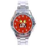 Funny Monster Face Stainless Steel Analogue Watch Front