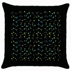 Splatter Abstract Dark Pattern Throw Pillow Case (black) by dflcprints