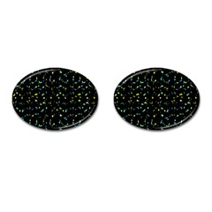 Splatter Abstract Dark Pattern Cufflinks (oval) by dflcprints