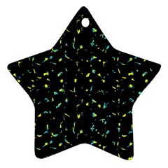 Splatter Abstract Dark Pattern Star Ornament (two Sides) by dflcprints