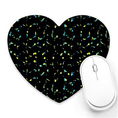 Splatter Abstract Dark Pattern Heart Mousepads by dflcprints