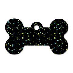 Splatter Abstract Dark Pattern Dog Tag Bone (one Side) by dflcprints