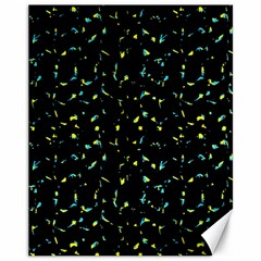 Splatter Abstract Dark Pattern Canvas 11  X 14   by dflcprints