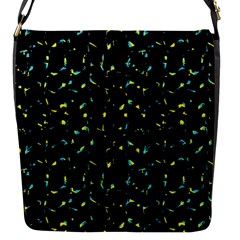 Splatter Abstract Dark Pattern Flap Messenger Bag (s) by dflcprints