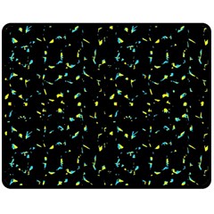 Splatter Abstract Dark Pattern Double Sided Fleece Blanket (medium)  by dflcprints