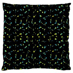 Splatter Abstract Dark Pattern Large Flano Cushion Case (two Sides) by dflcprints