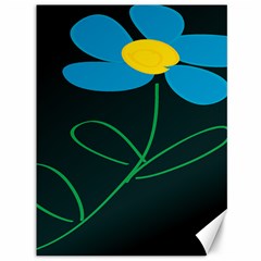 Whimsical Blue Flower Green Sexy Canvas 36  X 48   by Mariart