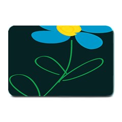 Whimsical Blue Flower Green Sexy Plate Mats by Mariart