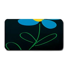 Whimsical Blue Flower Green Sexy Medium Bar Mats by Mariart