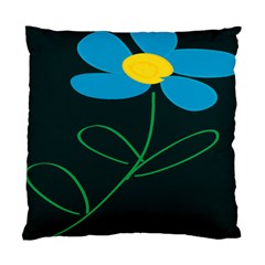 Whimsical Blue Flower Green Sexy Standard Cushion Case (one Side) by Mariart