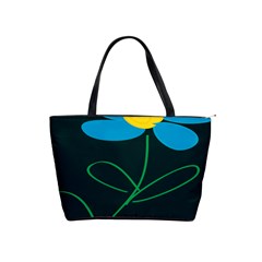 Whimsical Blue Flower Green Sexy Shoulder Handbags