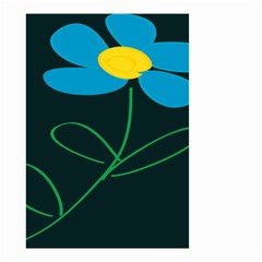 Whimsical Blue Flower Green Sexy Small Garden Flag (two Sides) by Mariart