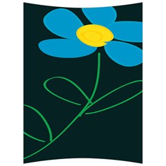 Whimsical Blue Flower Green Sexy Back Support Cushion