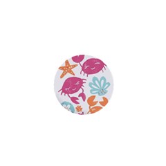 Animals Sea Flower Tropical Crab 1  Mini Magnets by Mariart