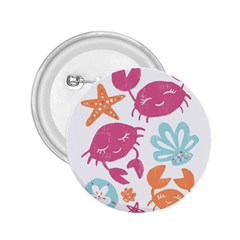 Animals Sea Flower Tropical Crab 2 25  Buttons