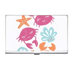 Animals Sea Flower Tropical Crab Business Card Holders by Mariart