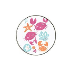 Animals Sea Flower Tropical Crab Hat Clip Ball Marker (10 Pack) by Mariart