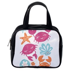 Animals Sea Flower Tropical Crab Classic Handbags (one Side) by Mariart