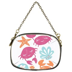 Animals Sea Flower Tropical Crab Chain Purses (one Side) 