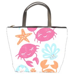 Animals Sea Flower Tropical Crab Bucket Bags by Mariart