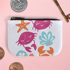 Animals Sea Flower Tropical Crab Mini Coin Purses by Mariart