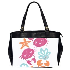 Animals Sea Flower Tropical Crab Office Handbags (2 Sides)  by Mariart