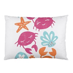 Animals Sea Flower Tropical Crab Pillow Case (two Sides) by Mariart