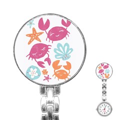 Animals Sea Flower Tropical Crab Stainless Steel Nurses Watch by Mariart