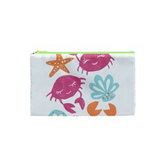 Animals Sea Flower Tropical Crab Cosmetic Bag (xs)