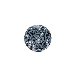 Abstract Floral Pattern Grey 1  Mini Buttons