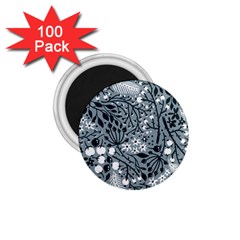 Abstract Floral Pattern Grey 1 75  Magnets (100 Pack)  by Mariart