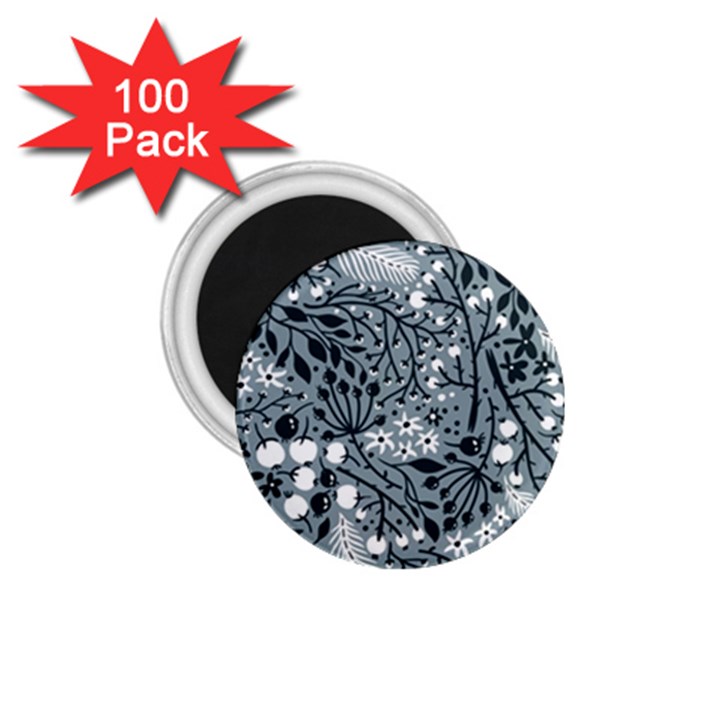 Abstract Floral Pattern Grey 1.75  Magnets (100 pack) 